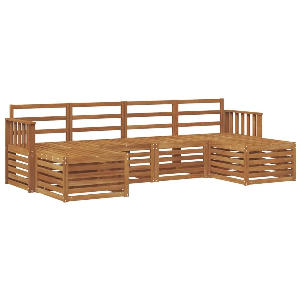 Set divani 6 pcs Naturale Legno di Acacia Massello