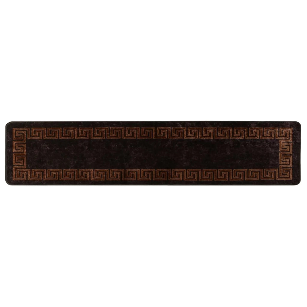 Runner Tappeto MARSA Nero 50 x 300 cm Poliestere e PVC