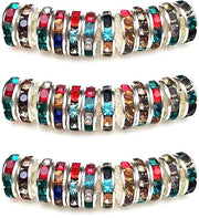 MJDCB 8mm 100 pezzi di perle sfere accessori per gioielli perle strass per lo spazio per la creazione di gioielli bracciali collane