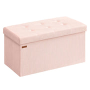 Panca/pouf contenitore pieghevole 38 x 76 x 38 cm poggiapiedi/testa letto cassapanca contenitore portata fino a 300 kg per soggiorno camera da letto ingresso rosa 12_0004167
