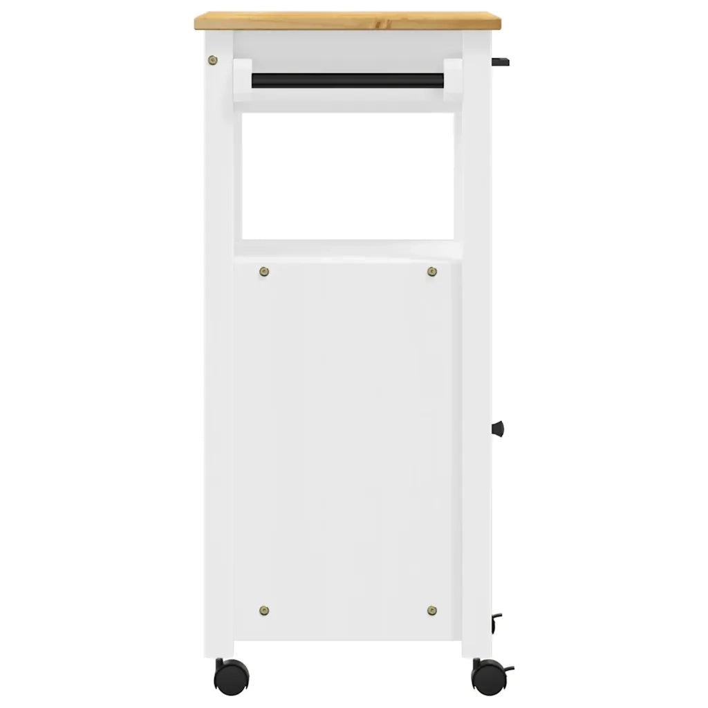 Carrello da Cucina MONZA 48x40x88,5 cm in Legno Massello di Pino 376090