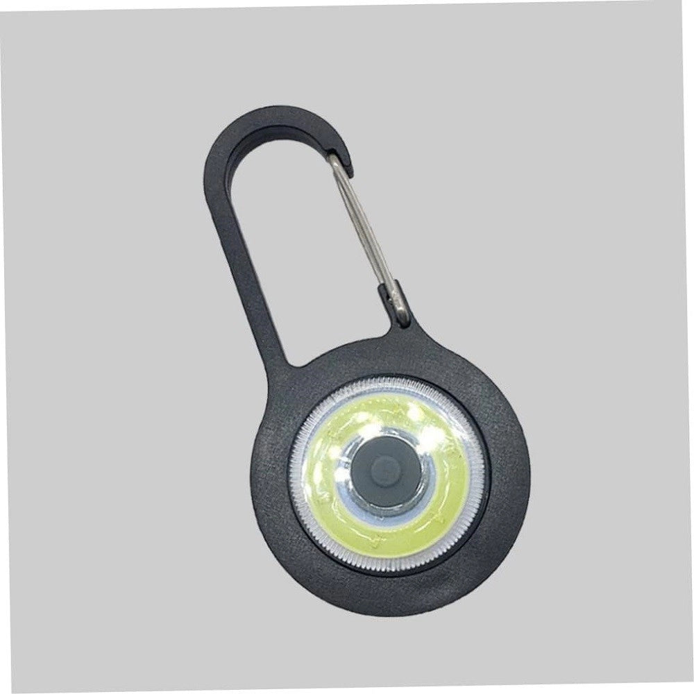 Trade Shop - Torcia Luce Tascabile A Led Cob Mini Con Batteria Moschettone Manici Per Esterni -