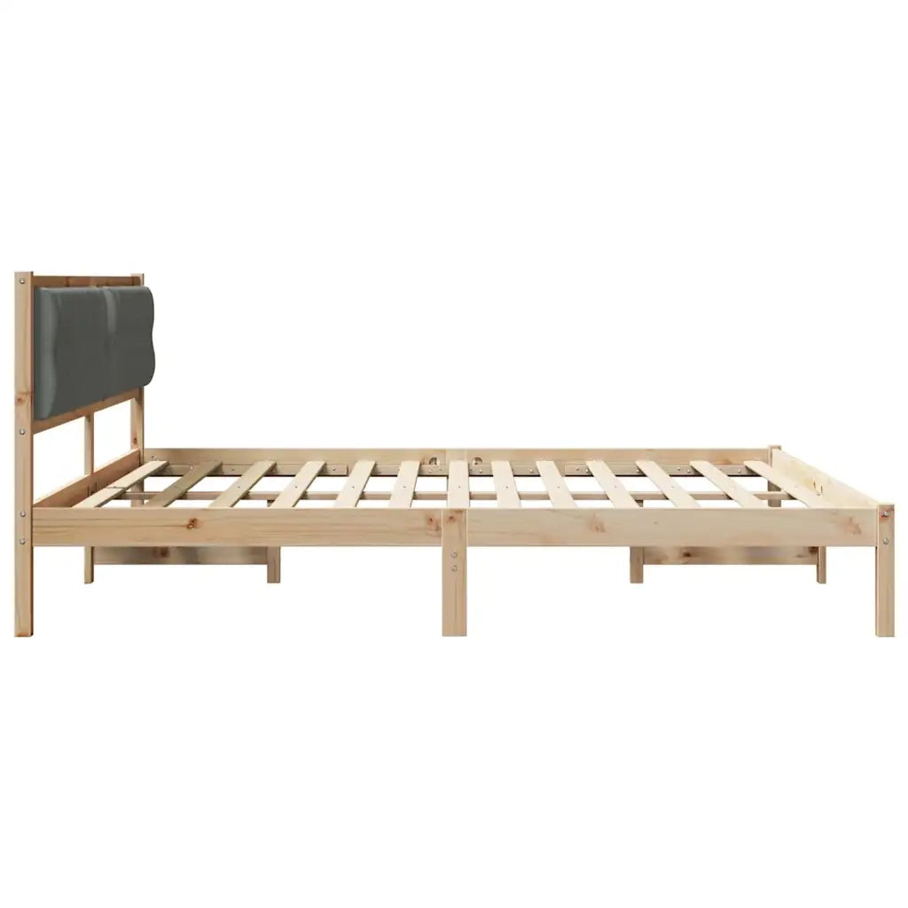 Struttura del letto Grigio scuro 200 x 200 cm Pino massello 3394234