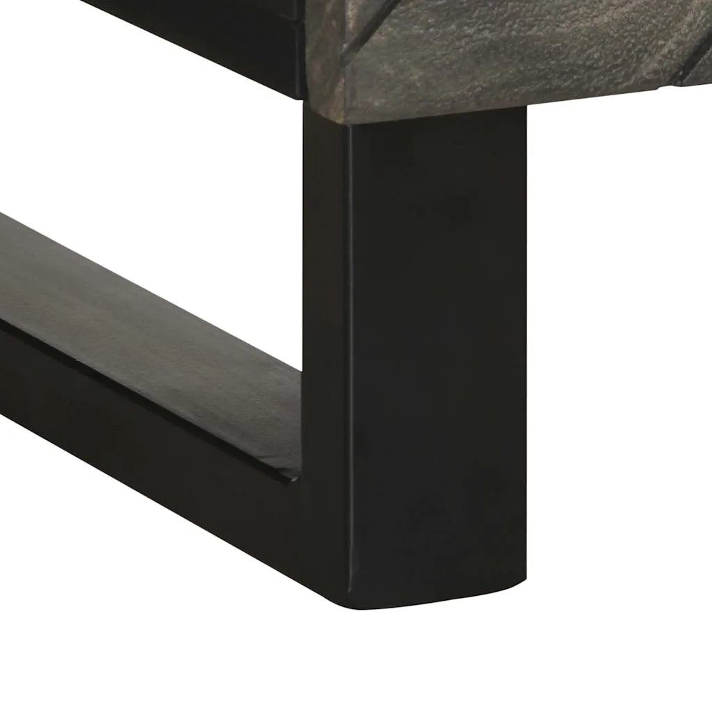 Credenza-Buffet-Armadio da cucina Nera 60x33x75 cm in Legno Massello di Mango 246002