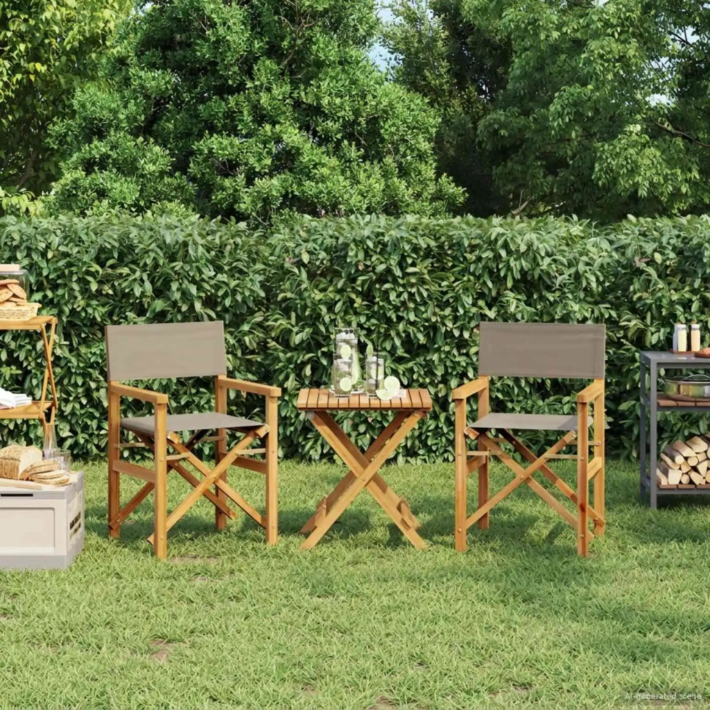 Sedia da Giardino | Sedia da pranzo 56 x 54 x 87 cm 100% Poliestere Teak Solido