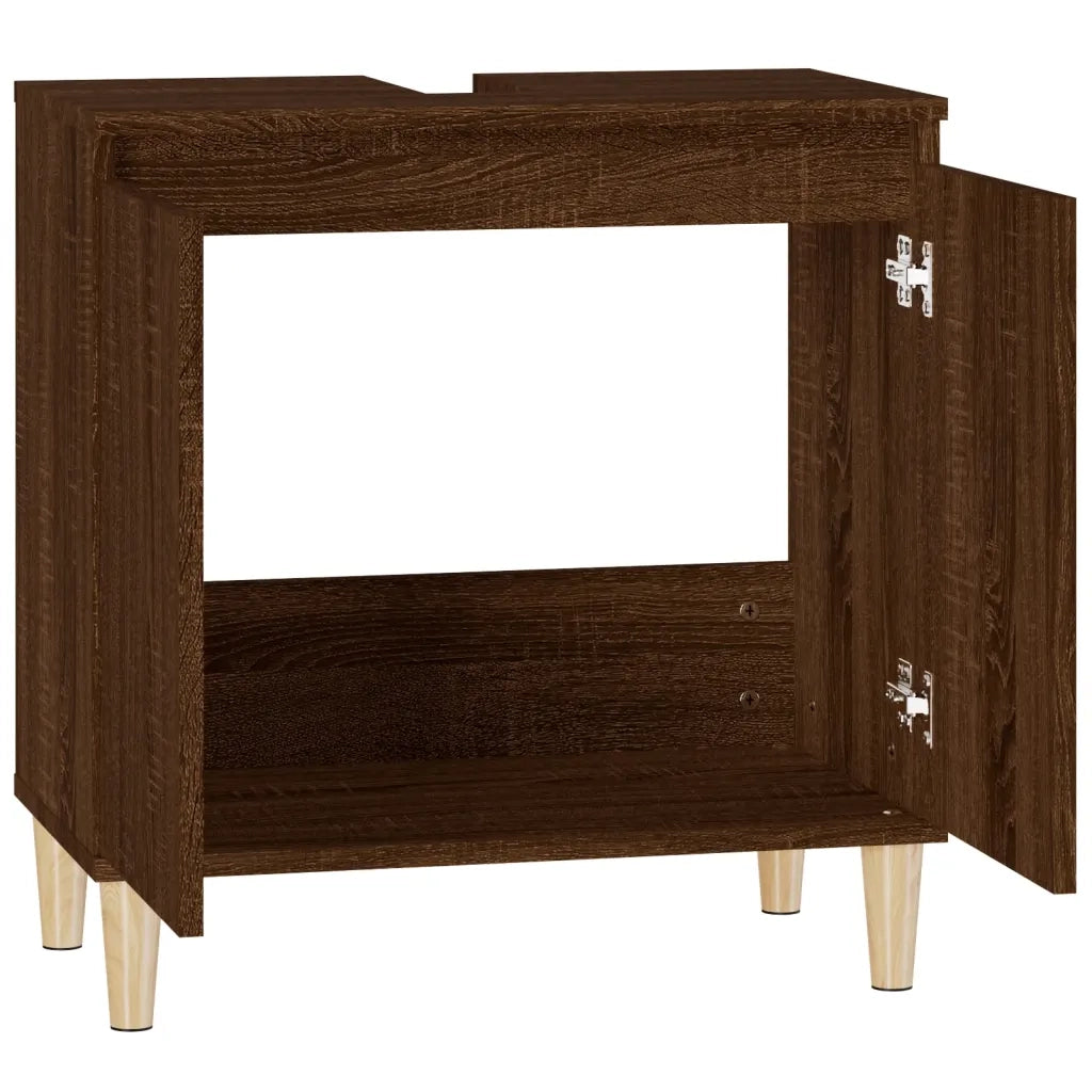 Mobile Lavabo Rovere Marrone 58x33x60 cm in Legno Multistrato 821259