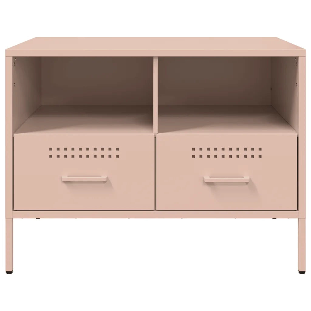 Mobile TV-Credenza per TV-Console TV Rosa 68x39x50,5 cm in Acciaio 650079