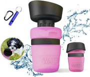 Fiaschetta portatile per animali domestici, 520 ml, fiaschetta per cani per escursioni, senza BPA, per campeggio, passeggiate, rosa