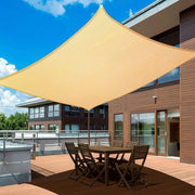 Zona solare rettangolare, 3,6 x 4,8 m, ombreggiante tenda, 95% protezione UV, zonatura respirante per terrazza, giardino, pergola, giardino posteriore, colore sabbia