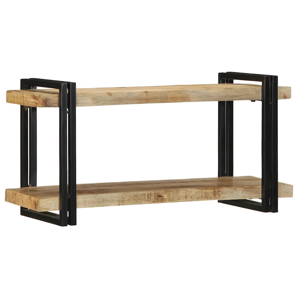 Mensola da Parete 90x33x45 cm in Legno Massello di Mango Grezzo 4017485