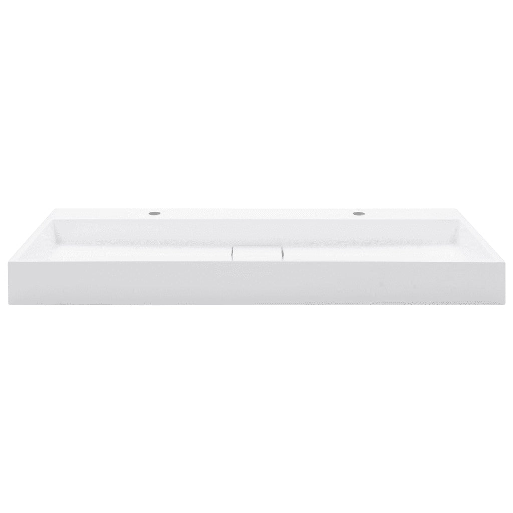 Lavandino 120x46x11 cm Blocco in Marmo/Minerale Bianco 144068