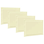 Cuscini per Seduta 4 pz | Cuscini per sedie Crema 47 x 36 x 2 cm Poliestere