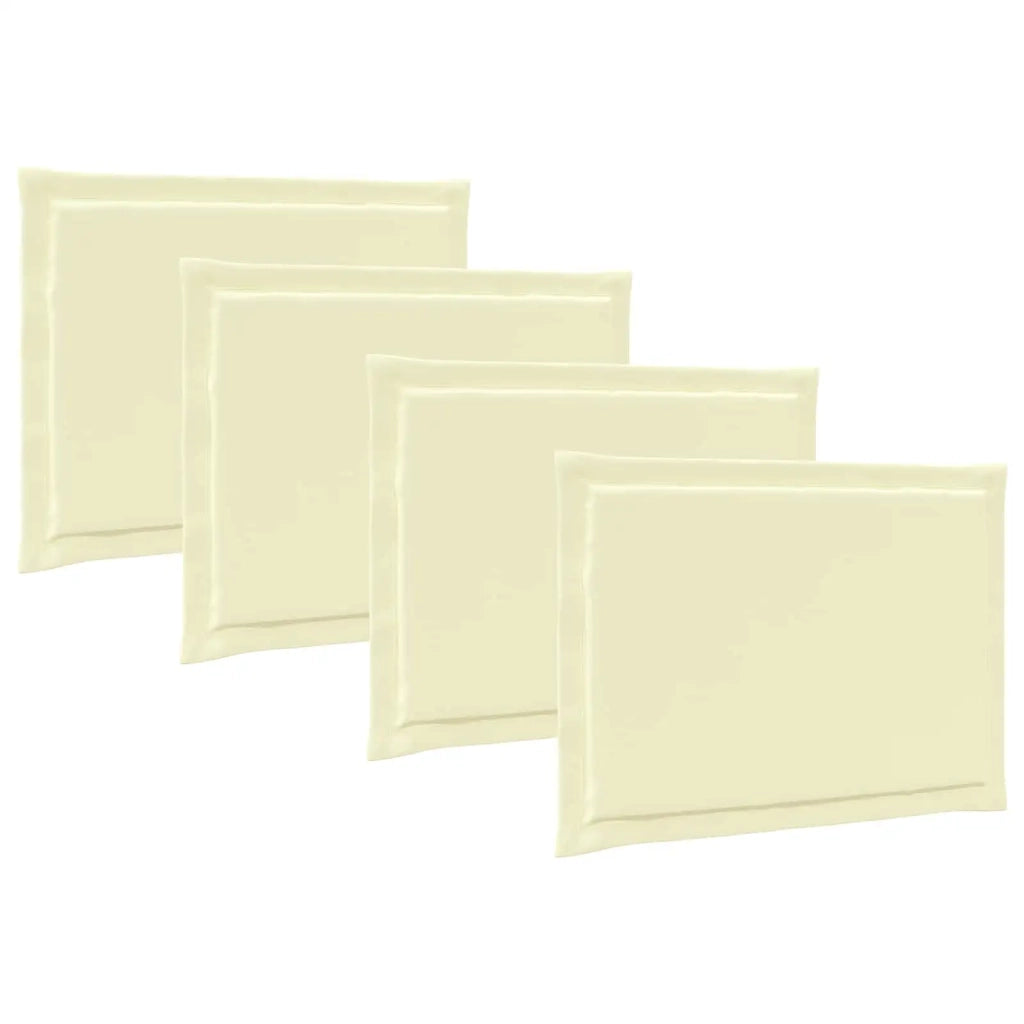 Cuscini per Seduta 4 pz | Cuscini per sedie Crema 47 x 36 x 2 cm Poliestere