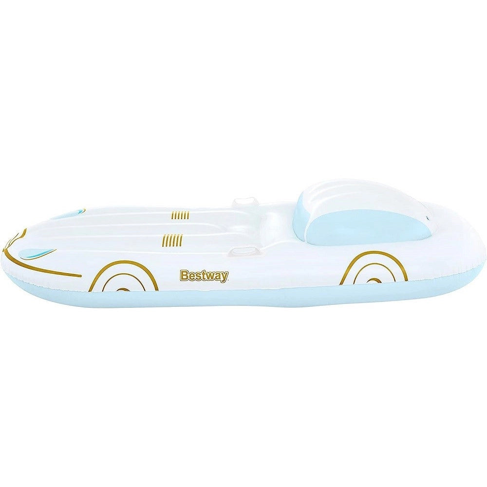 Trade Shop - Materassino Gonfiabile Galleggiante Piscina 228x108cm Portabibite Maniglie 43651 -