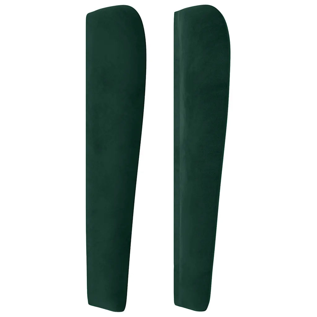 Testiera ad Orecchio Verde Scuro 163x23x118/128cm in Velluto 3118013