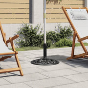 Base per ombrellone-Supporto per ombrellone Nera 48x48x33 cm in Ghisa