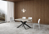 Tavolo Allungabile 140-244x90x77 cm Volantis Premium Cashmere Telaio Antracite