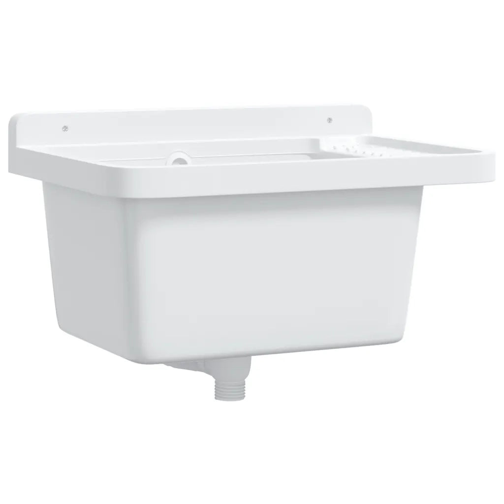 Lavabo a Parete-Lavandino-Lavello Bianco 50x35x24 cm in Resina