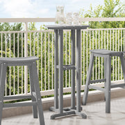 Tavolo da Bar Grigio Chiaro 55x55x107 cm HDPE