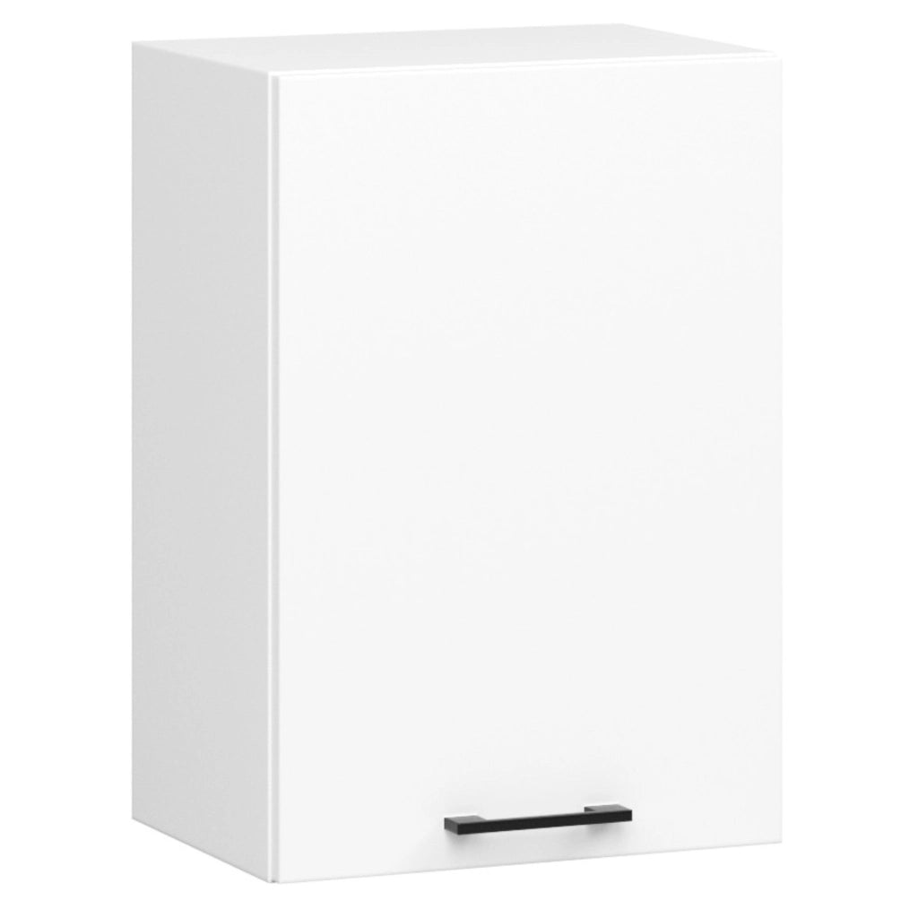 Set da cucina con vetrina AKORD OLIWIA 1,8 m Bianco 180 cm 7 ante 1 cassetto frontale Bianco 8 ripiani 180×46×203 cm