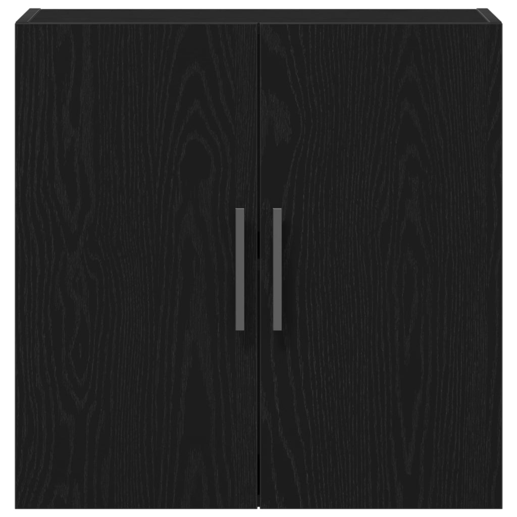 Mobile da muro Nero Rovere 60x31x60 cm Legno ingegnerizzato