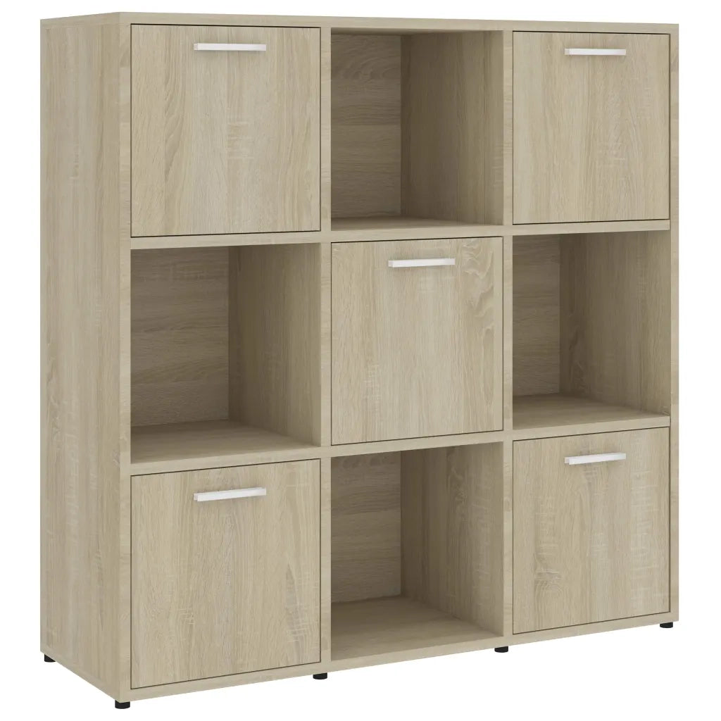 Libreria-Scaffale per Libri-Mobile di Stoccaggio Rovere Sonoma 90x30x90 cm in Legno Multistrato