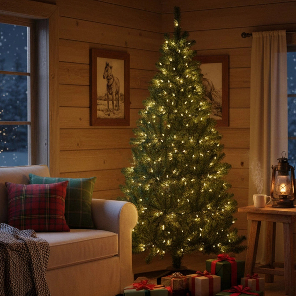 Caresana, Albero di Natale 180 cm 574 Rami Made in Italy, 180h cm Verde