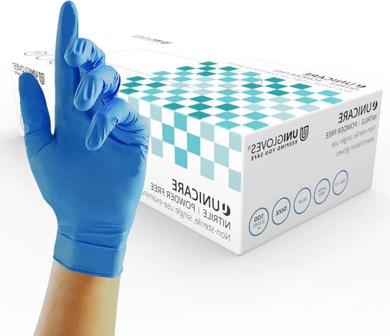 Manopole in nitrile senza polvere - 100 pezzi - UCN1202