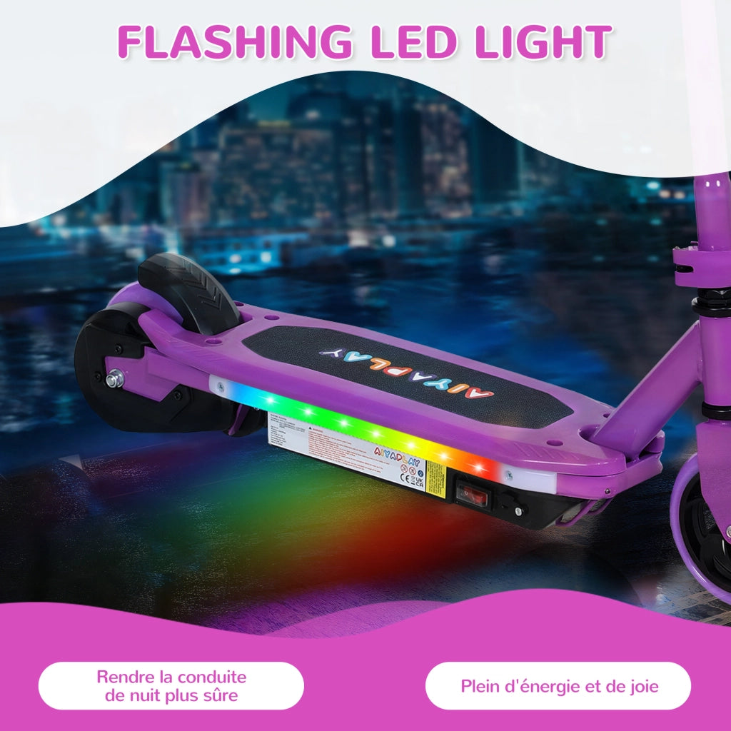 Monopattino Elettrico per Bambini ¨C zephmum ¨C Viola, 6-14 Anni, 10 km/h, Luci LED
