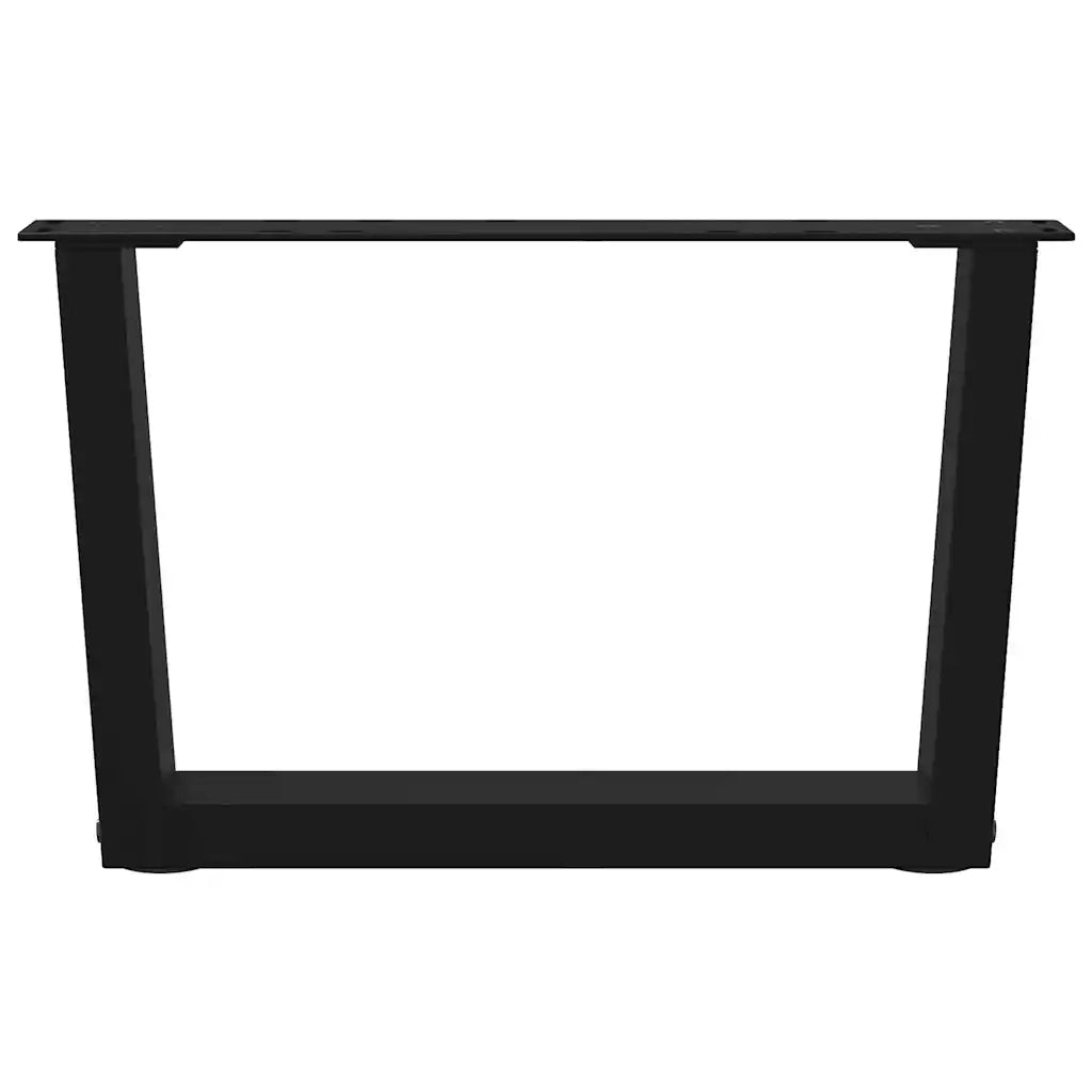 vidaXL Gambe per Tavolino da Caffè a Forma di V 2 pz Nere 50x(30-31,3) cm Acciaio