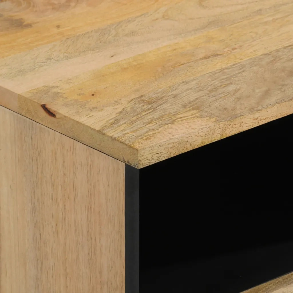 Comodino | Armadio da Notte | Mobiletto da notte 40x33x46 cm in Legno Massello di Mango