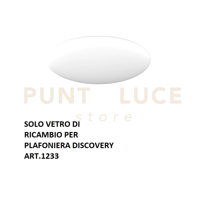 DISCOVERY SOLO VETRO PLAFONIERA 1233 D.50CM BIANCO LATTE