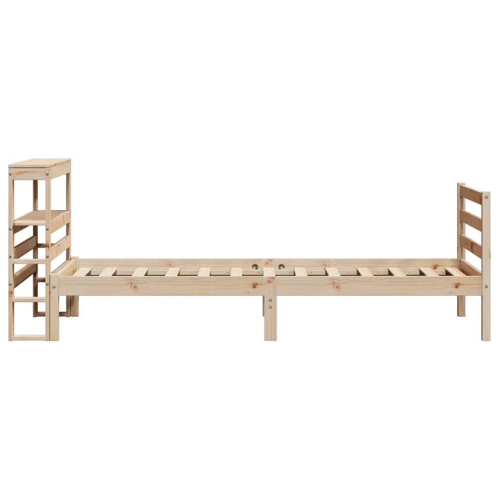 Letto senza Materasso-Struttura Letto 75x190 cm in Legno Massello Pino 616070