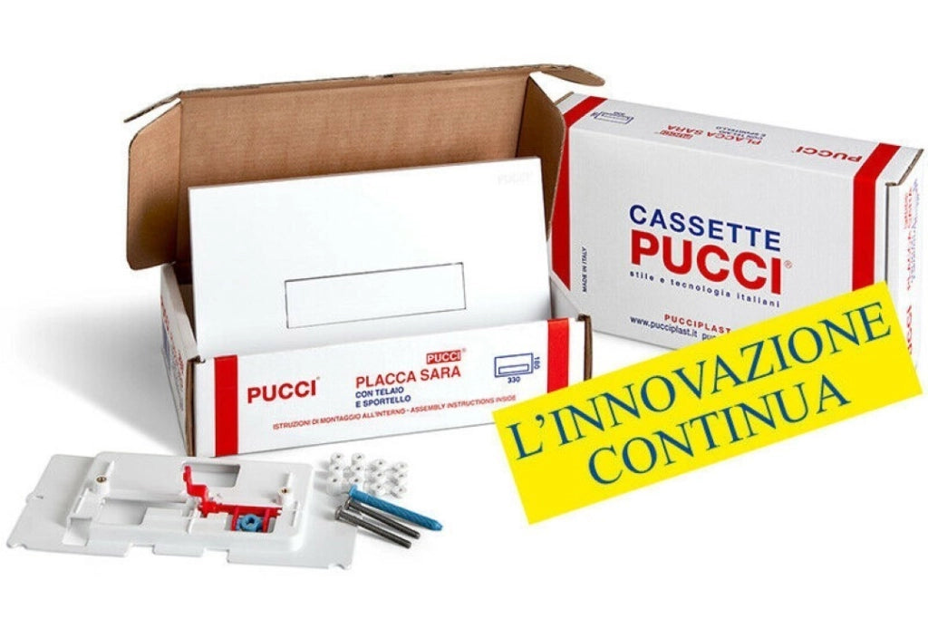 Placca Sara Monotasto Con Telaio Bianca 33X18 Cm 80179660 Pucci - Pucciplast