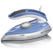 Severin BA 3234 Ferro da Stiro da Viaggio 1000W Vapore e Secco Piastra Inox Serbatoio 50 ml Voltaggio 115-230V colore Argento Blu