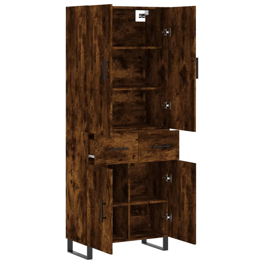 Buffet credenza cassettiera armadio mobile contenitore organizer cucina soggiorno salotto alto 69,5 x 34 x 180 cm legno ingegnerizzato marrone 02_0033526