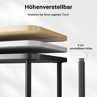 Set 4 gambe tavolo regolabili in acciaio inox nero Ø 60mm 870mm