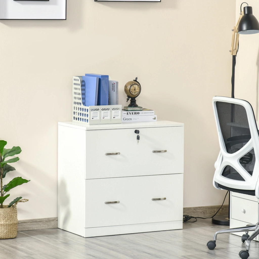 Scrivania con cassettiera ¨C zephmum ¨C 77x42x72 cm bianco