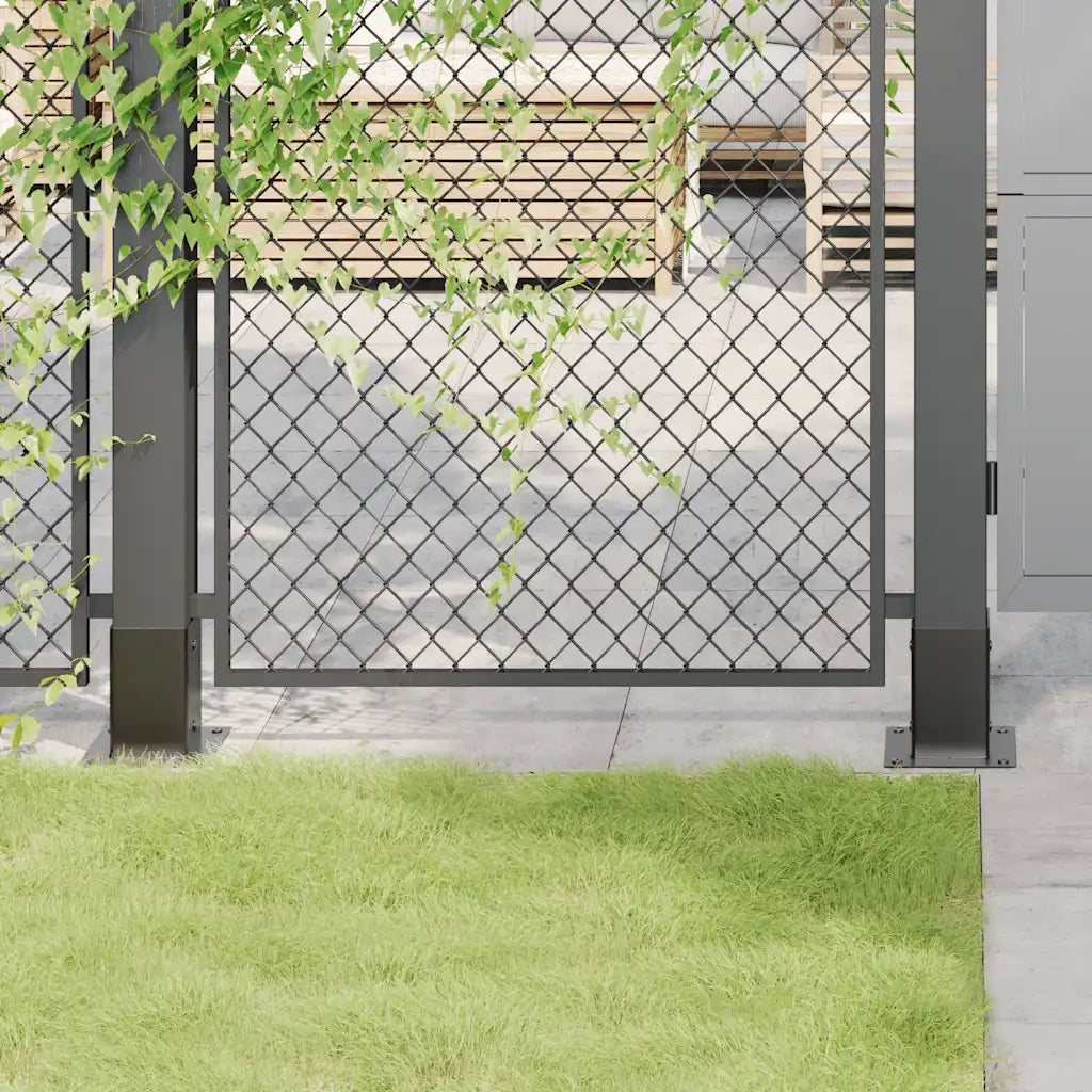 Basi per Pali Quadrati 12 pz 81x81mm Acciaio Verniciato Polvere 42000027
