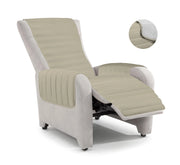 Copripoltrona Trapuntato Doubleface Tortora/Grigio Chiaro