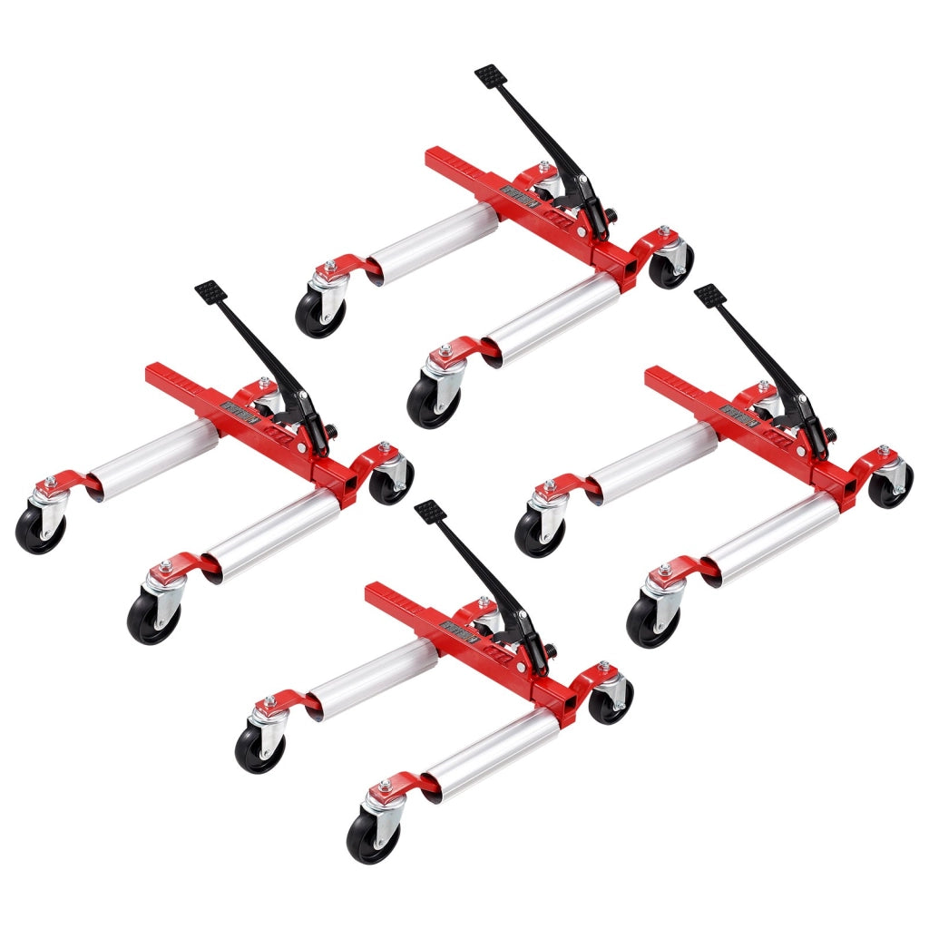 Set da 4 Carrelli Posizionatori per Auto 1500 libbre, Wheel Dolly con Ruote Girevoli a 360° per Spostamento e Officina