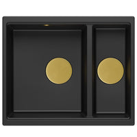 Lavello In Granito Logan 150 Black Oro