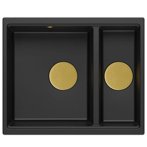 Lavello In Granito Logan 150 Black Oro