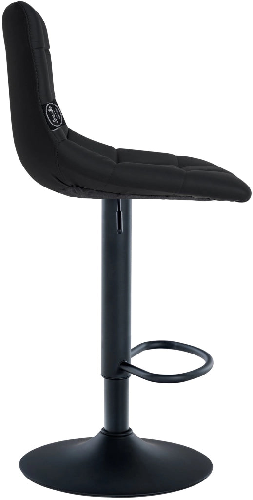 Sgabello Jerry in similpelle nero,nero