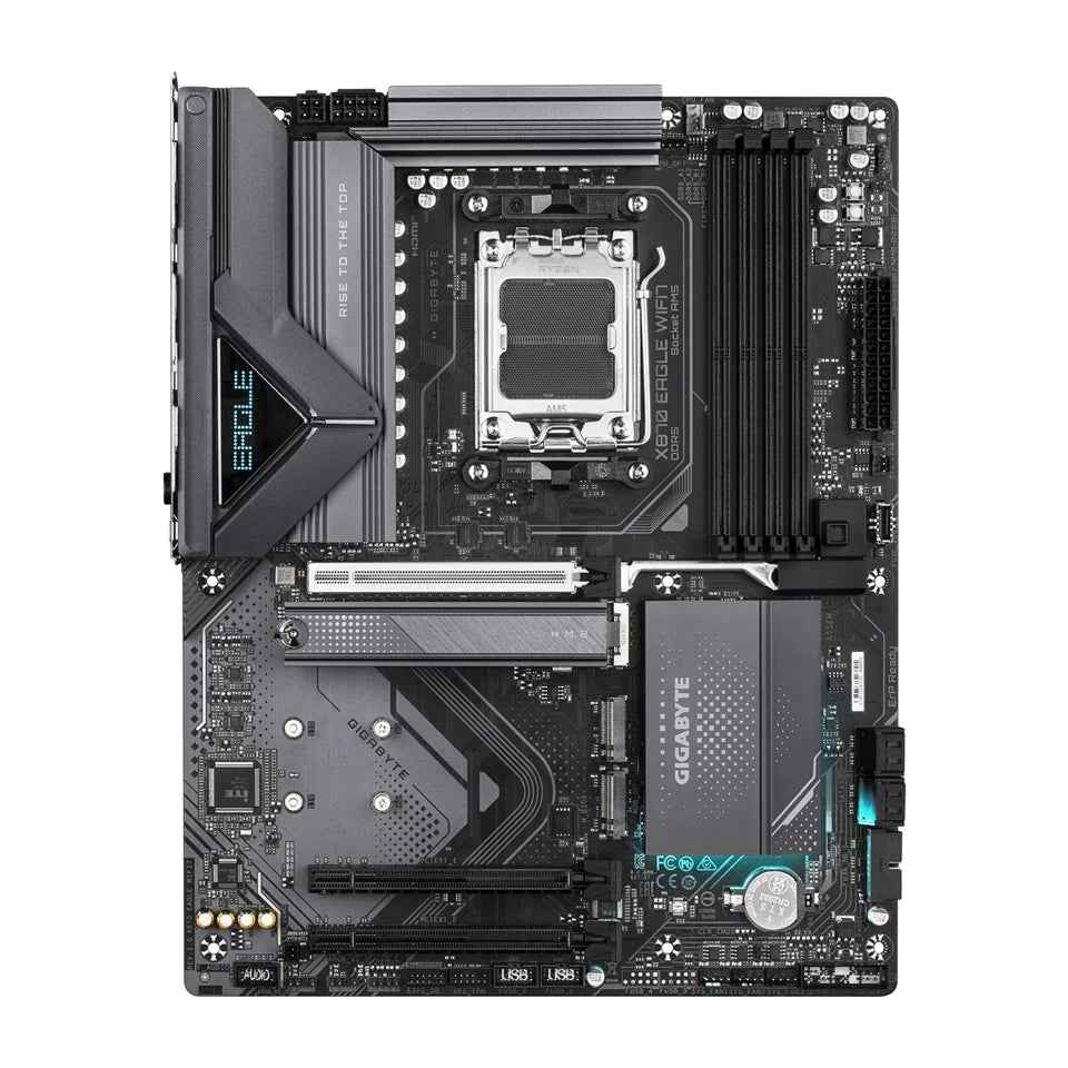 Scheda madre GIGABYTE X870 EAGLE WIFI7 - Supporta CPU AMD Ryzen 9000, VRM 14+2+2 fasi, fino a 8000MHz DDR5 (OC), 1xPCIe 5.0 + 2xPCIe 4.0, Wi-Fi 7, LAN 2.5GbE, USB 4