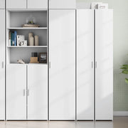 Credenza-Buffet-Armadio da cucina Bianca 45x42,5x185 cm in Legno Multistrato 573608