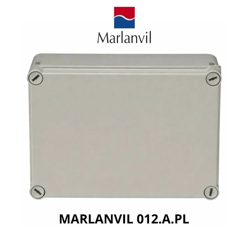Cassetta di derivazione stagna marlanvil 012.a.pl con coperchio grigio ip66 300x220x120mm