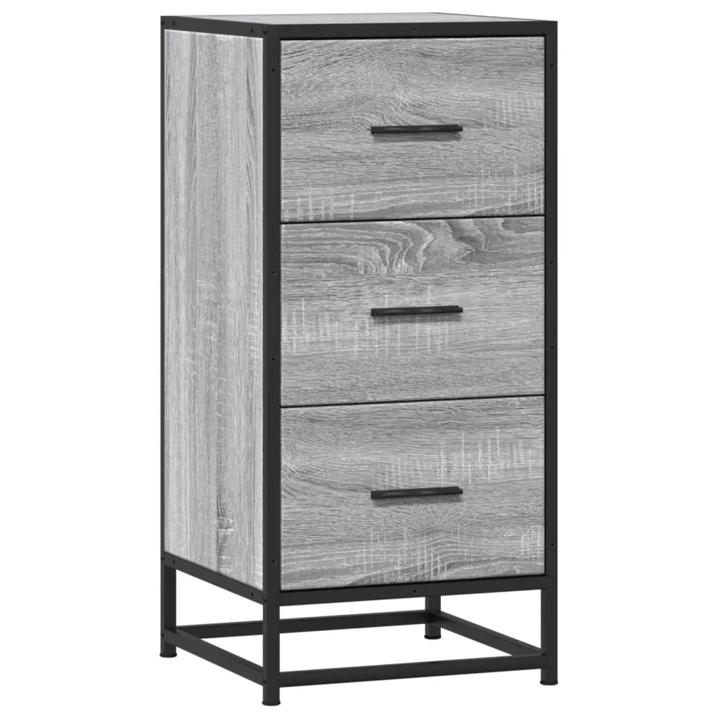Credenza-Buffet-Armadio da cucina Grigio Sonoma 35,5x35x76 cm in Truciolato e Metallo 653636