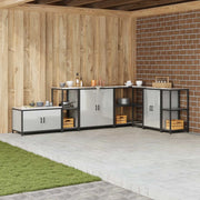 Stoccaggio in cucina Argento 40 x 50 x 92 cm Acciaio 874973
