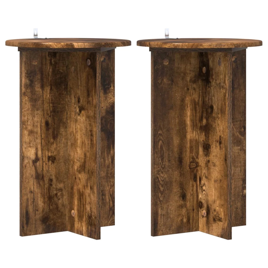 Supporto per piante 2 pcs Rovere Fumo Ø40 x 60 cm 899713